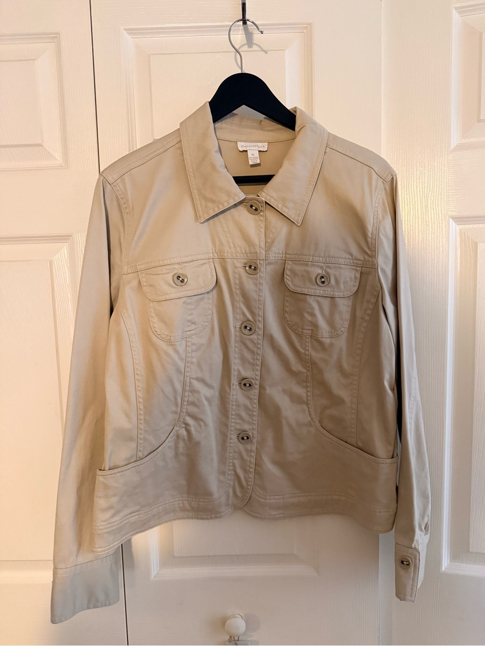 Charter Club Stretch Khaki Jacket XL